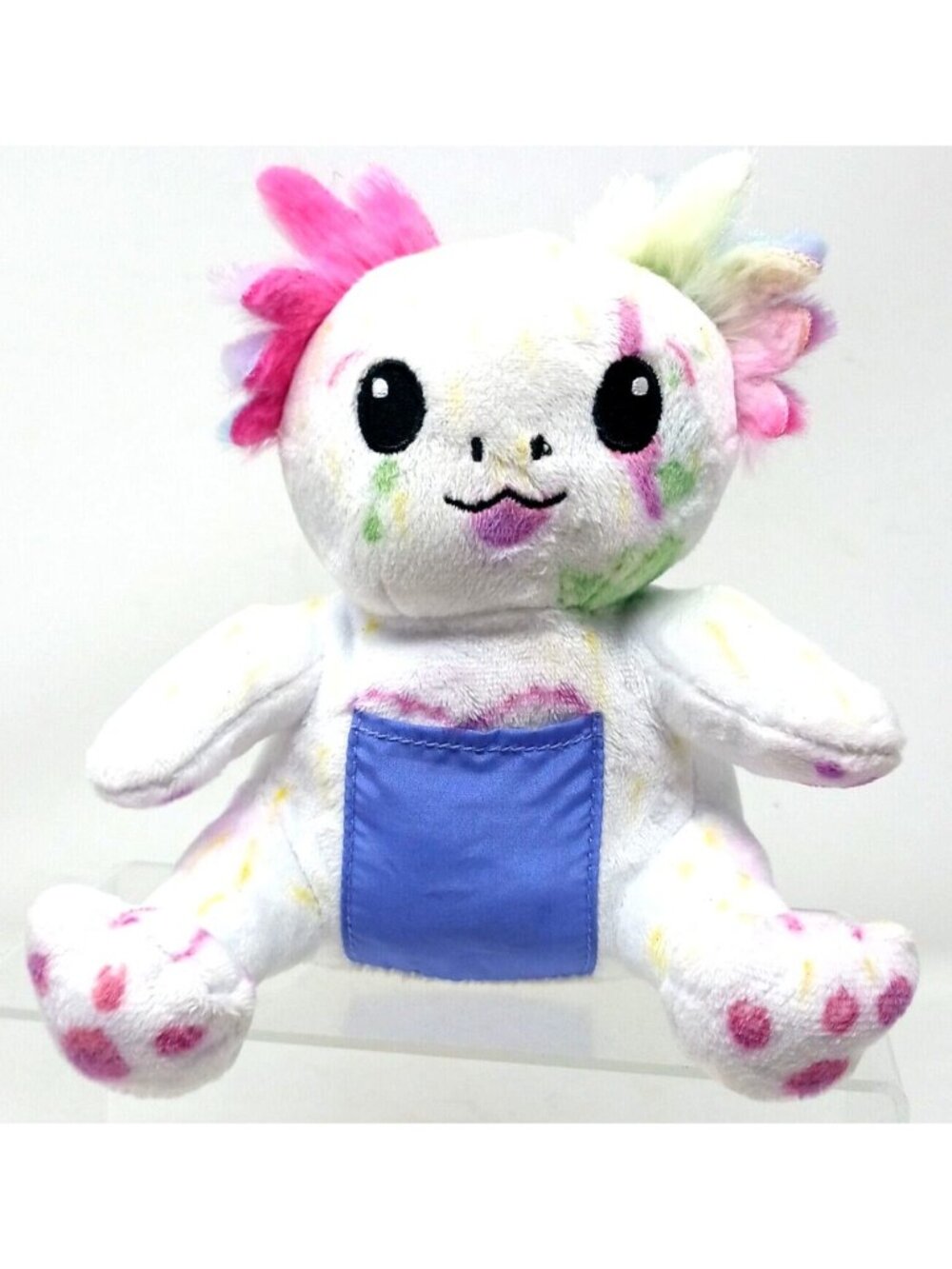 Axolotl White w/Colored Accents Plush RMS Sitting Weighted Bottom 7 Inch #S1